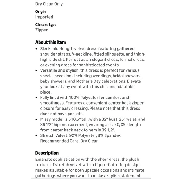 NWT Donna Morgan Solid Black Velvet Sleeveless Cocktail Midi Dress Size 6 - Picture 11 of 12